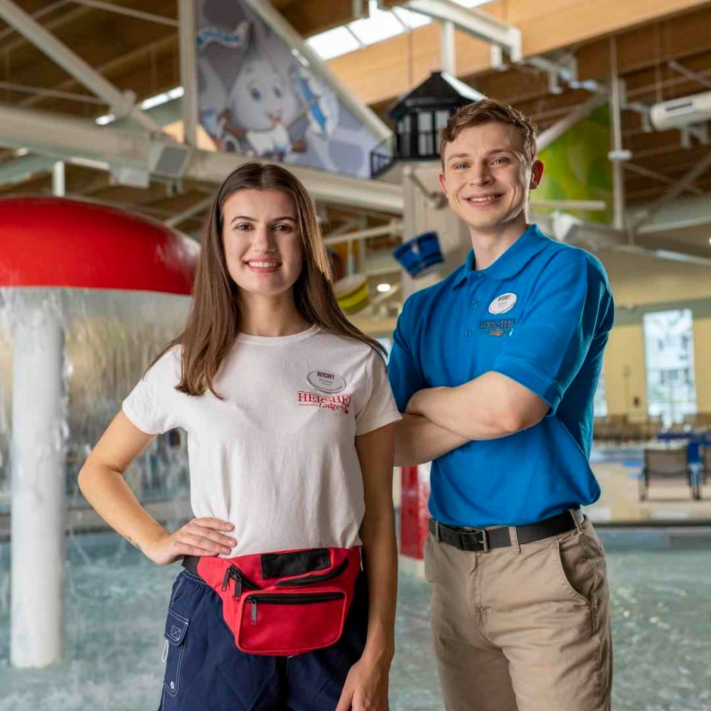 two recreation team members at hershey lodge